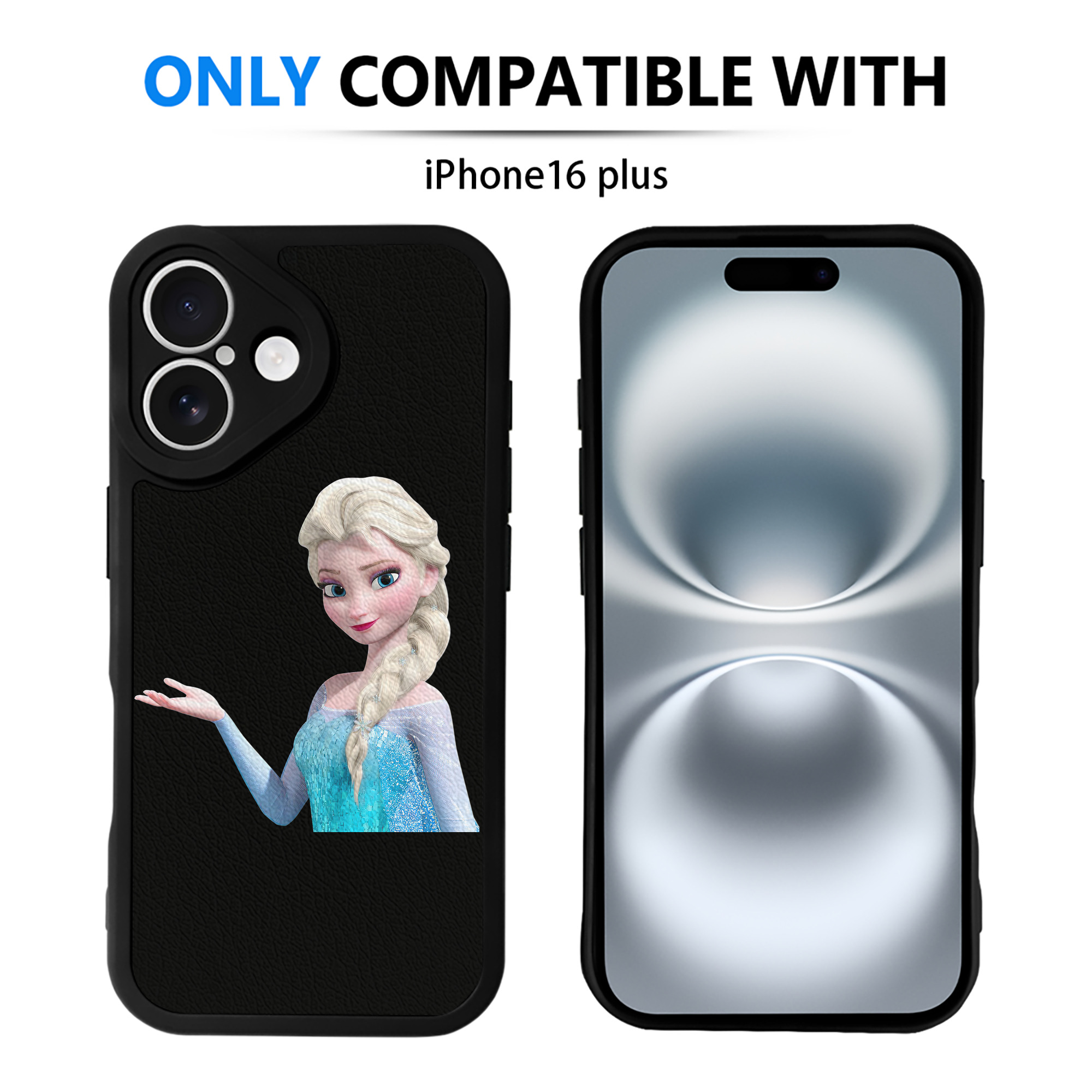 （画像用） アナと雪の女王 アンナ エルサ Frozen Anna Elsa 【iPhone 16シリーズ対応】シリコンスマホケース（レザー調） 材質：シリコン